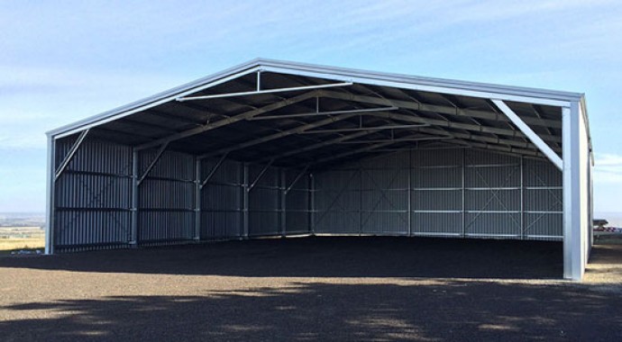 Aircraft Hangar open front