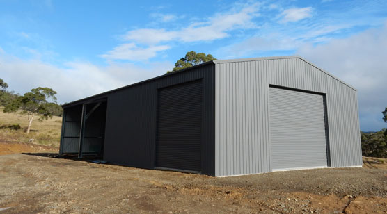Commercial workshop shed on farm