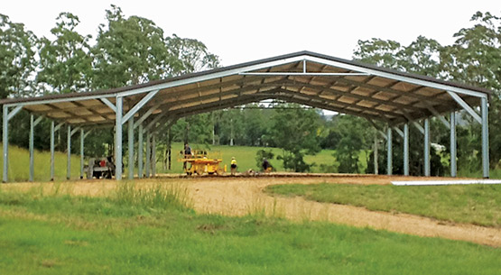 arena horse riding cover zincalume lean to