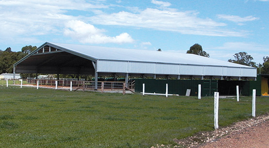 arena horse riding cover zincalume partial walls