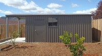garaport single bay garage side view