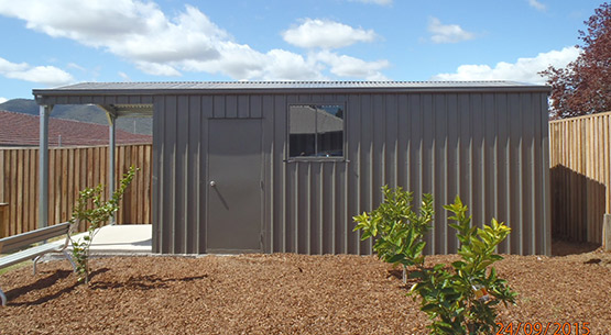 garaport single bay garage side view