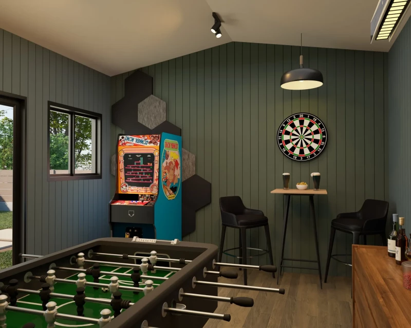 Shed Interior Gym Gable Interior min