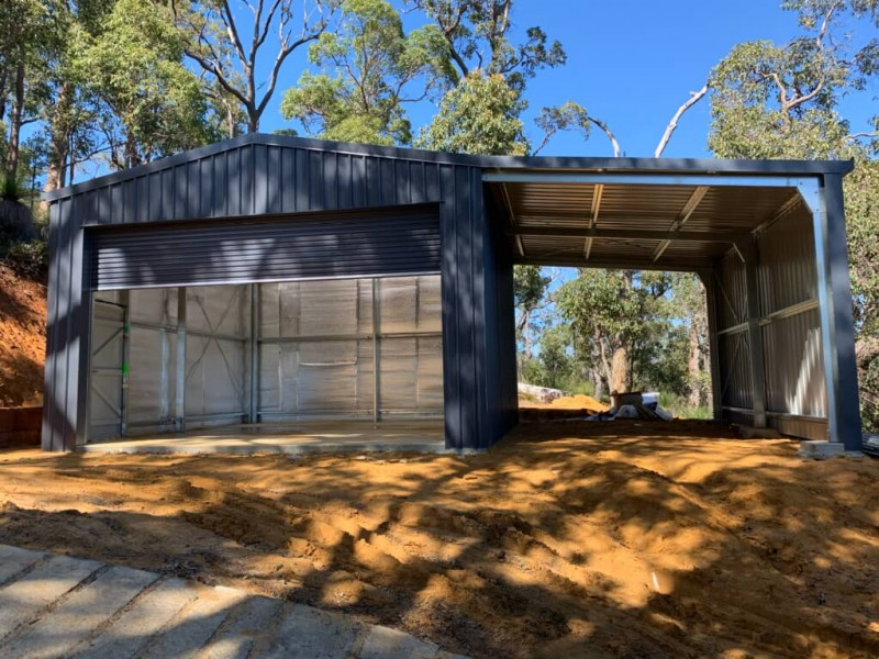 Sheds n Homes Perth Garage with lean to 1